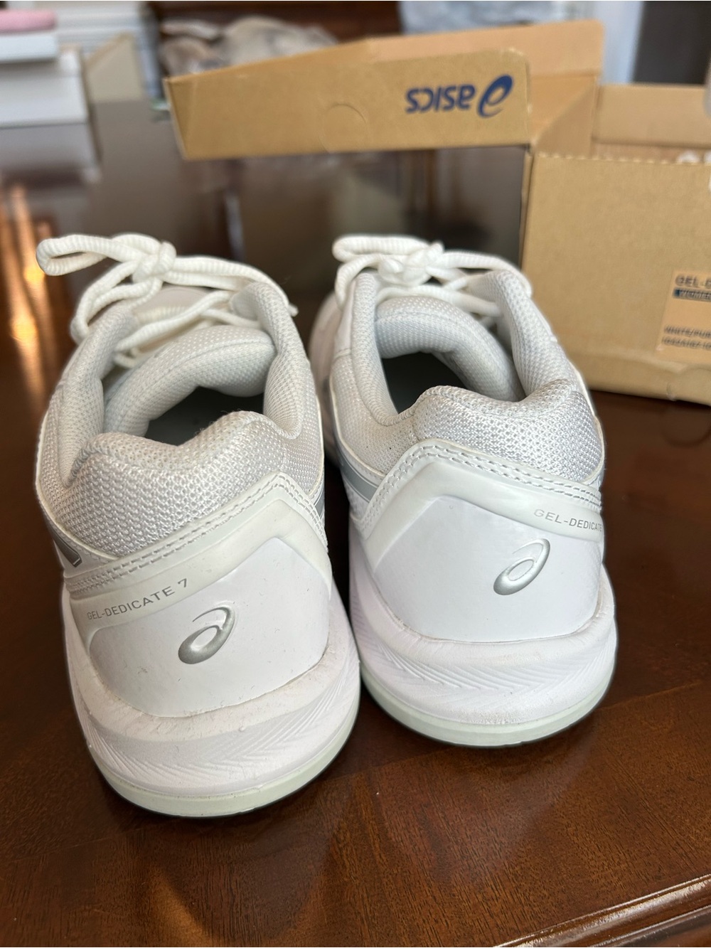 ASICS Women’s White and Silver Athletic Sneakers - Picture 3 of 5